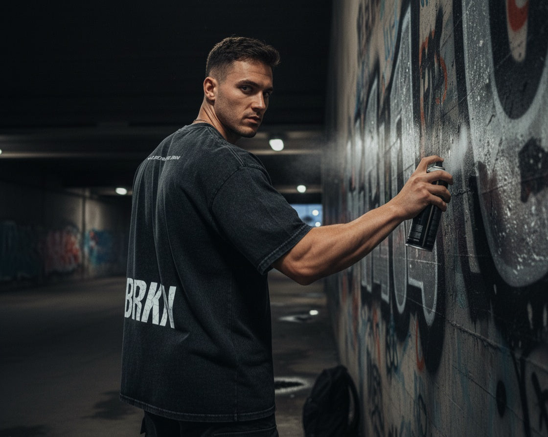 Snow Washed Oversized Cotton T-Shirt