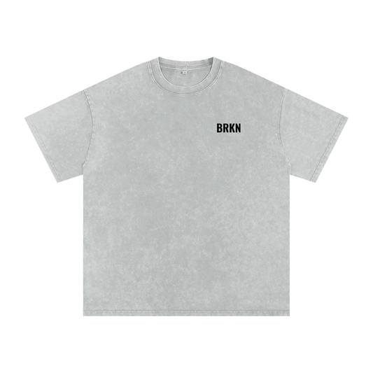 BRKN Snow Washed Oversized Cotton T-Shirt