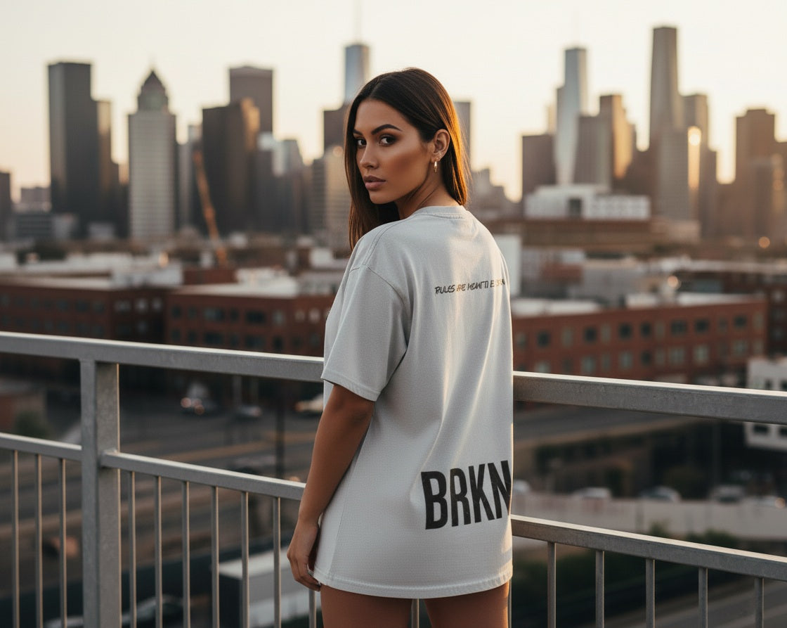 Snow Washed Oversized Cotton T-Shirt