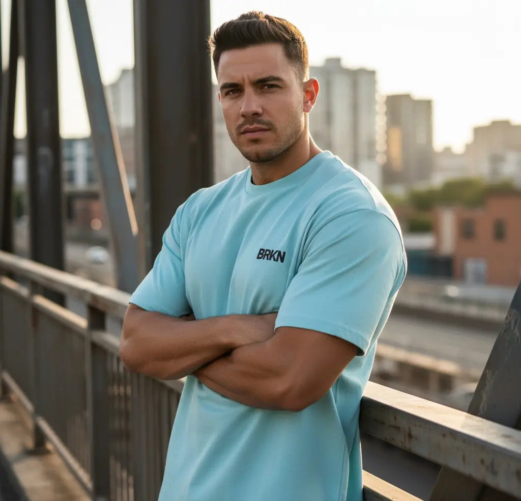 BRKN Snow Washed Oversized Cotton T-Shirt